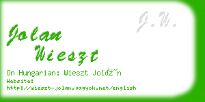 jolan wieszt business card